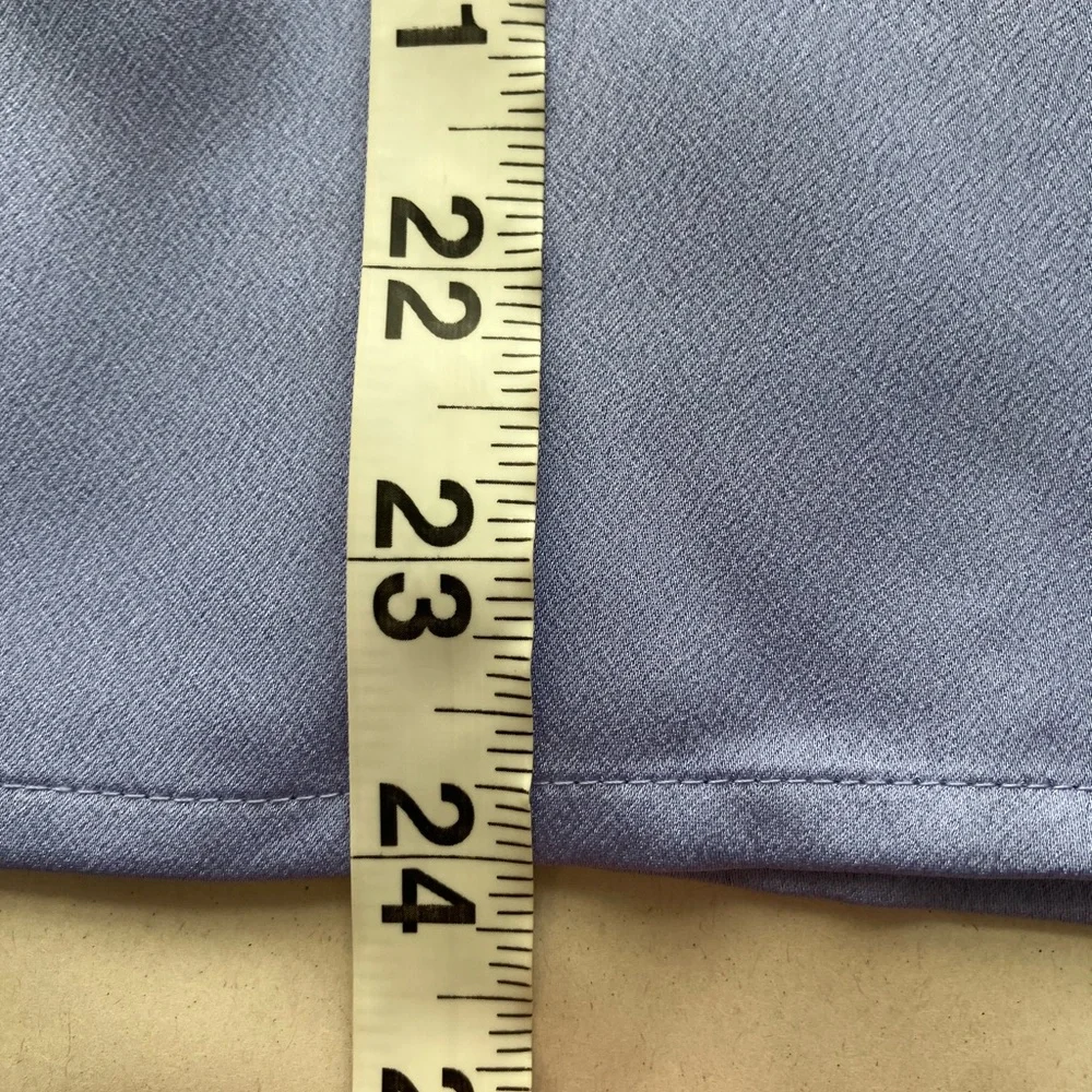 J Crew Blouse Sz M Purple Tie‎ Neck Preppy Office Short Sleeve